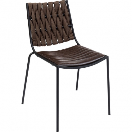 Стул KARE DESIGN Two Faces коричневого цвета 53x52x88 см,  стиль современный