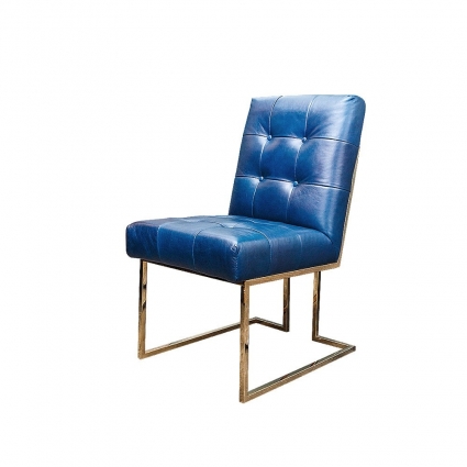 Стул ROOMERS FURNITURE синего цвета 69x49x92 см,  стиль лофт
