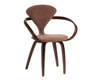 Обеденный стул Actual Design Apriori N коричневого цвета с каркасом цвета ореха, 66x52x85 см,  стиль современный