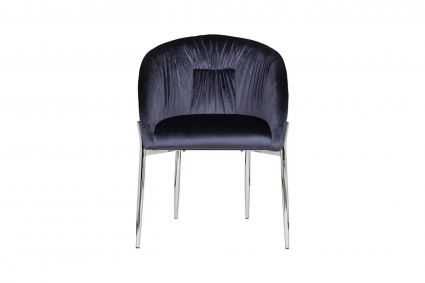  Стул Garda Decor из обивки темно-синего велюра 62x53x83 см,  стиль современный