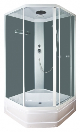 Душевая кабина Bolu Pentas BL-112/90m многоугольная, стекло прозрачное, c крышей