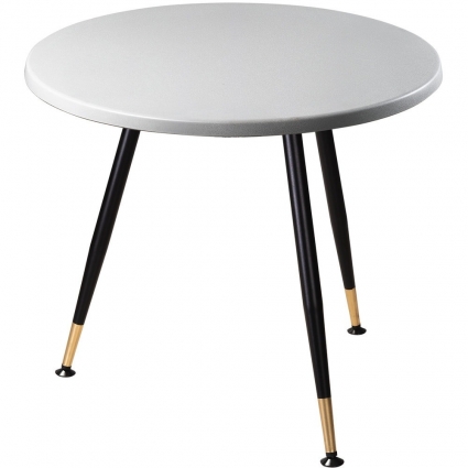 Обеденный стол RHOME Месси brushed silver 80x80x75 см,  стиль скандинавский