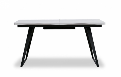 Обеденный раскладной стол E-style с черно-белой столешницей, 209x80x75 см,  стиль современный