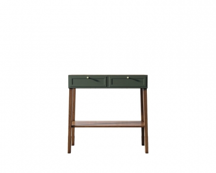 Консоль узкая Этажерка Andersen с двумя ящиками, 90x30x90 см,  стиль скандинавский