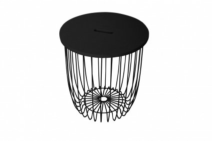 Кофейный столик bradexhome Easy малый черного цвета 34x34x36 см,  стиль современный
