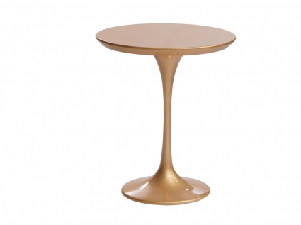 Кофейный стол Actual Design Apriori T золотого цвета 42x42x50 см,  стиль современный