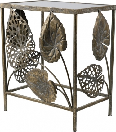 Кофейный столик GLASAR M с зеркальной столешницей, 43x28x50 см,  стиль современный