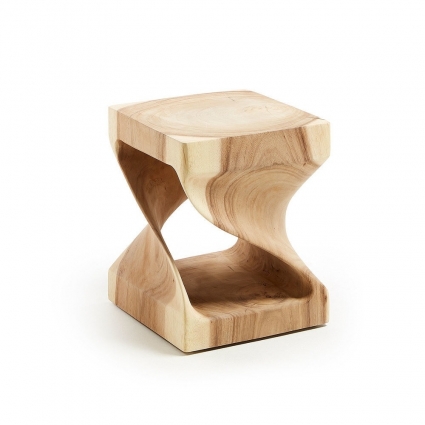 Кофейный стол La Forma Hakon mungur wood 30x30x46 см,  стиль современный