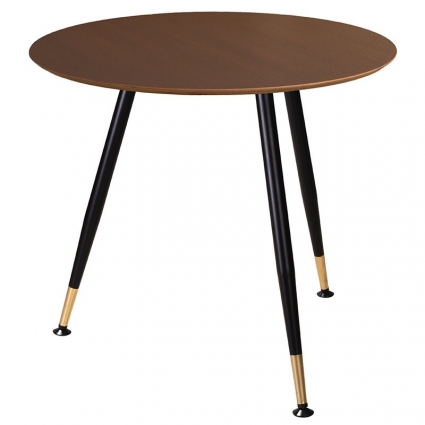 Обеденный стол RHOME Месси Wenge на металлических ножках  90x90x75 см,  стиль скандинавский