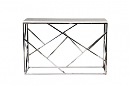 Консоль Garda Decor Bianco со столешницей из искусственного мрамора  без ящиков,  стиль классический
