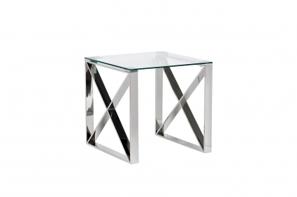 Кофейный стол Garda Decor со стеклянной столешницей  55x55x55 см,  стиль современный