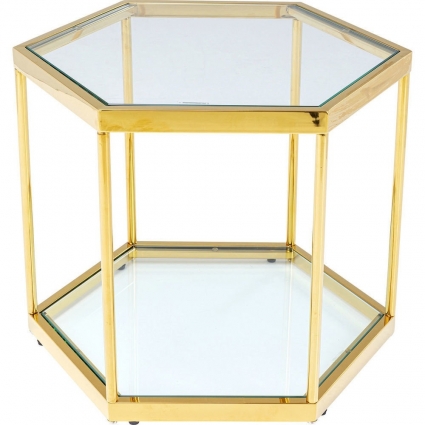 Столик кофейный KARE DESIGN Combo золотого цвета 55x48x45 см,  стиль современный