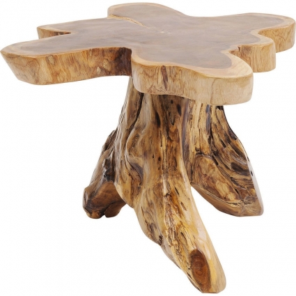 Столик KARE DESIGN приставной Tree из тика 50x40x50 см,  стиль лофт