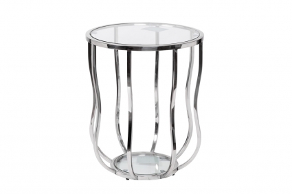 Кофейный столик Garda Decor Elegant со стеклянной столешницей 50x50x60 см,  стиль современный
