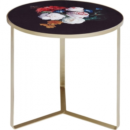 Столик приставной KARE DESIGN Flores с цветочным принтом, 45x45x50 см,  стиль классический