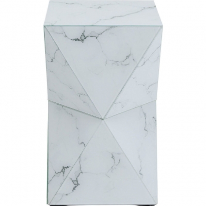 Столик приставной KARE DESIGN Luxury белого цвета 32x32x54 см,  стиль современный