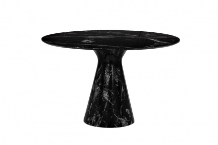 Стол Garda Decor обеденный круглый черного цвета 120x120x75 см,  стиль современный