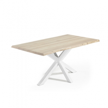 Обеденный стол La Forma Arya из массива дуба и металла  180x100x78 см,  стиль современный