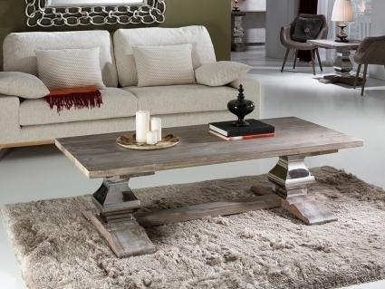Журнальный стол Schuller Antica со стальными ножками 160x75x50 см,  стиль классический