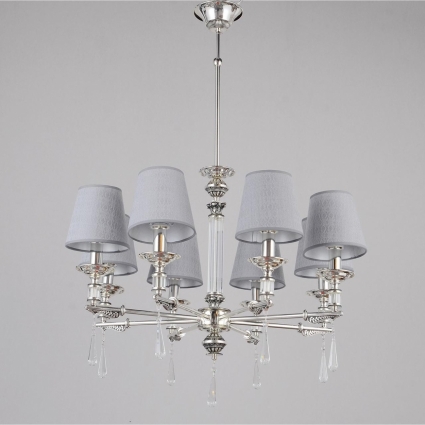 Подвесная люстра Omnilux Rivoli OML-64203-08 в классическом стиле, цвет серый