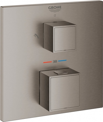 Термостат Grohe Grohtherm Cube 24154AL0 для душа, темный графит, термостат, сталь