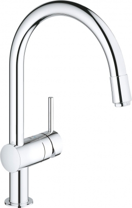 Смеситель Grohe Minta 3291800E для кухонной мойки, хром, однорычажный, высота излива 21.4 см