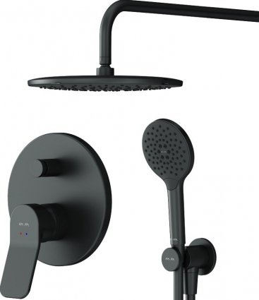 Душевой комплект Am.Pm X-Joy FB85A1RH22 С ВНУТРЕННЕЙ ЧАСТЬЮ, для душа, чёрный, цвет черный, шланг пластиковый 175 см