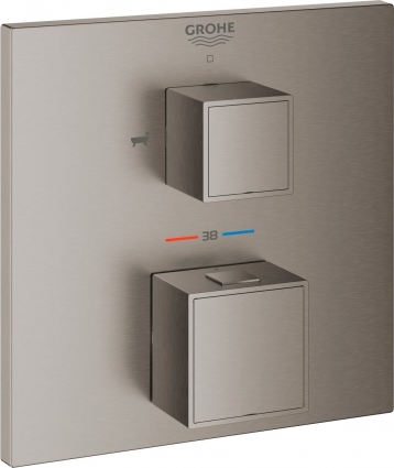 Термостат Grohe Grohtherm Cube 24155AL0 для ванны с душем, темный графит, термостат, сталь