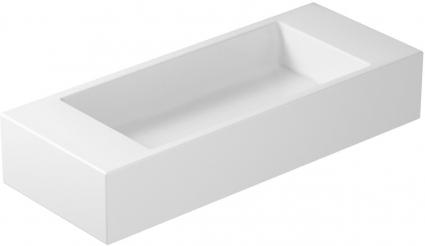Раковина Galassia Plus Design 6036S 75x30 прямоугольная, цвет белый
