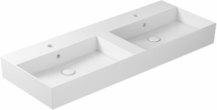 Раковина Galassia Meg11 Pro 8966 двойная 120x46 прямоугольная, цвет белый