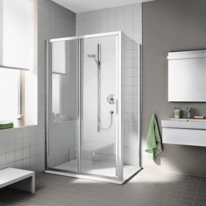 Душевой уголок Kermi Cada XS CK G2L 13020 VPK 130x100 см, L, прямоугольный, двери раздвижные