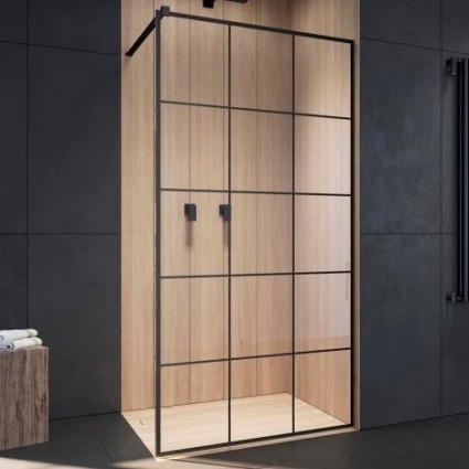 Душевая перегородка Radaway Modo New Black II Factory 160 стекло прозрачное, профиль черный