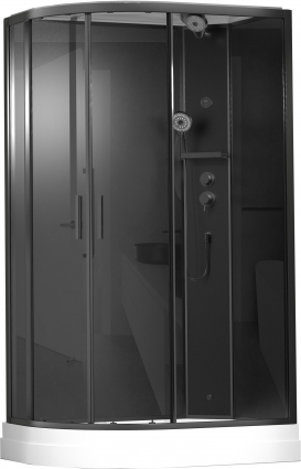 Душевая кабина Timo Premium Ilma-902 R B Black поддон средний, стекло прозрачное