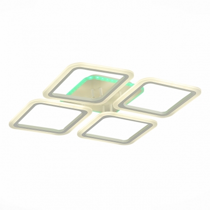 Потолочная светодиодная люстра Evoled Qutro SLE200452-04RGB в стиле Хай-тек, цвет белый