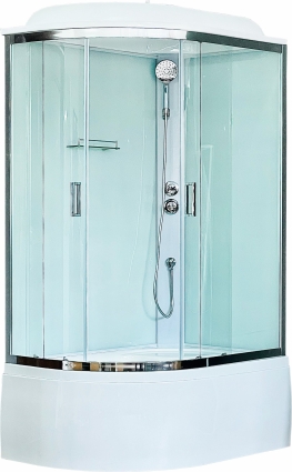 Душевая кабина Royal Bath BK RB8120BK5-WT-CH-R поддон глубокий, стекло прозрачное