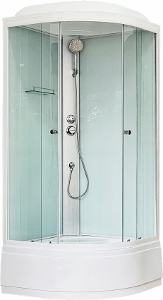 Душевая кабина Royal Bath CK RB90CK5-WT четверть круга, поддон средний, стекло прозрачное