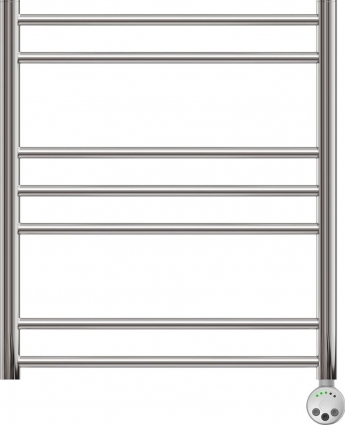 Полотенцесушитель электрический Lemark Ursus П7 50x60, хром, лесенка, 7 секций