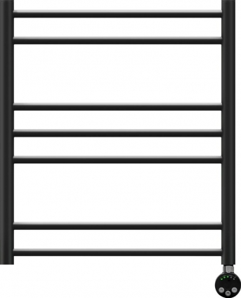 Полотенцесушитель электрический Lemark Ursus П7 50x60, черный, лесенка, 7 секций