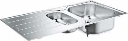 Мойка кухонная Grohe K200 31564SD1 нержавеющая сталь матовая, прямоугольная, 96.5x50 см