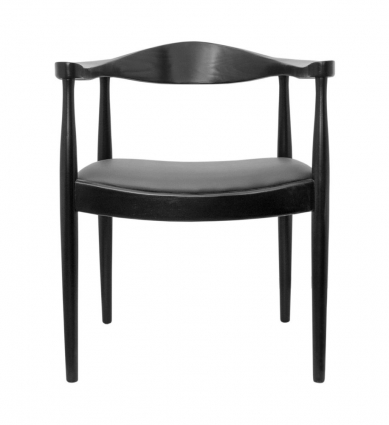Стул с подлокотниками Mak-interior Carlo black черного цвета, 65x52x75 см,  стиль современный