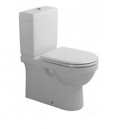Унитаз напольный Duravit Happy D  белый, овальный, антивсплеск, 36x65 см