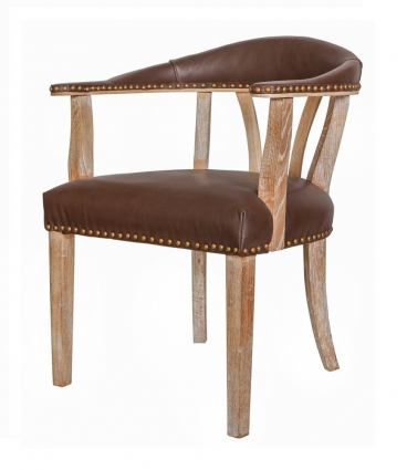 Стул Mak-interior Tanner genuine leather с подлокотниками , 58x55x76 см,  стиль прованс и кантри