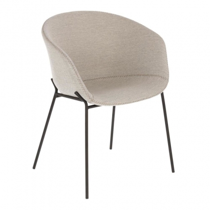 Стул La Forma Zadine light grey светло-серого цвета 60x54x76 см,  стиль современный