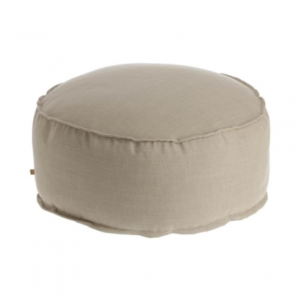 Пуф Beige La Forma Maelina бежевого цвета 70x70x30 см,  стиль скандинавский