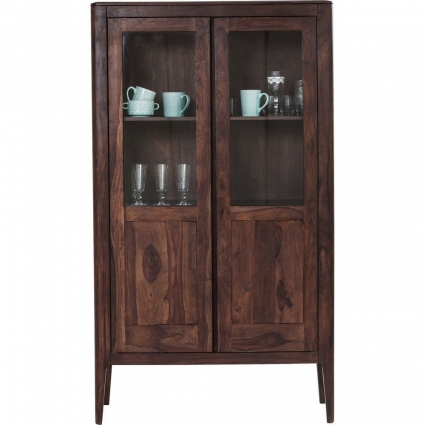 Шкаф-витрина KARE DESIGN Brooklyn Walnut цвета орех для посуды,  стиль лофт