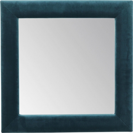 Зеркало KARE DESIGN Velvet в зеленой раме 100x5x100 см,  стиль современный