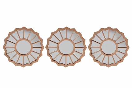 Набор настенных зеркал Garda Decor из металла 30x1x30 см,  стиль современный