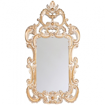 Настенное зеркало byObject Монпелье с золотой патиной, 94x5x183 см,  стиль классический