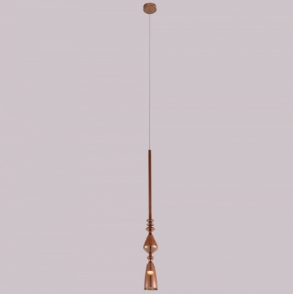 Подвесной светодиодный светильник Crystal Lux Lux SP1 B Copper в стиле арт-деко, цвет медь
