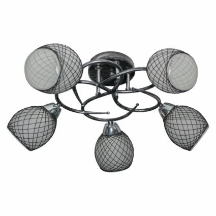 Потолочная люстра Toplight Jeanine TL7430X-05BP в современном стиле, цвет черный
